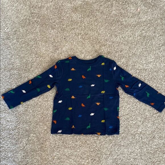 NWT Dinosaur Kids Long Sleeve Tees - Blue and Green with Dinosaur 3 shirts - Picture 5 of 10